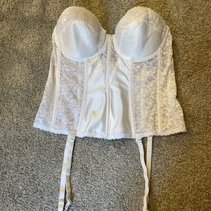 vintage strapless lace corset